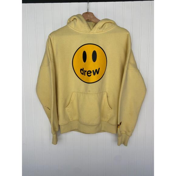 Drew House Sweatshirt Medium Yellow Mascot Hoodie, 90's y2k - Picture 1 of 6